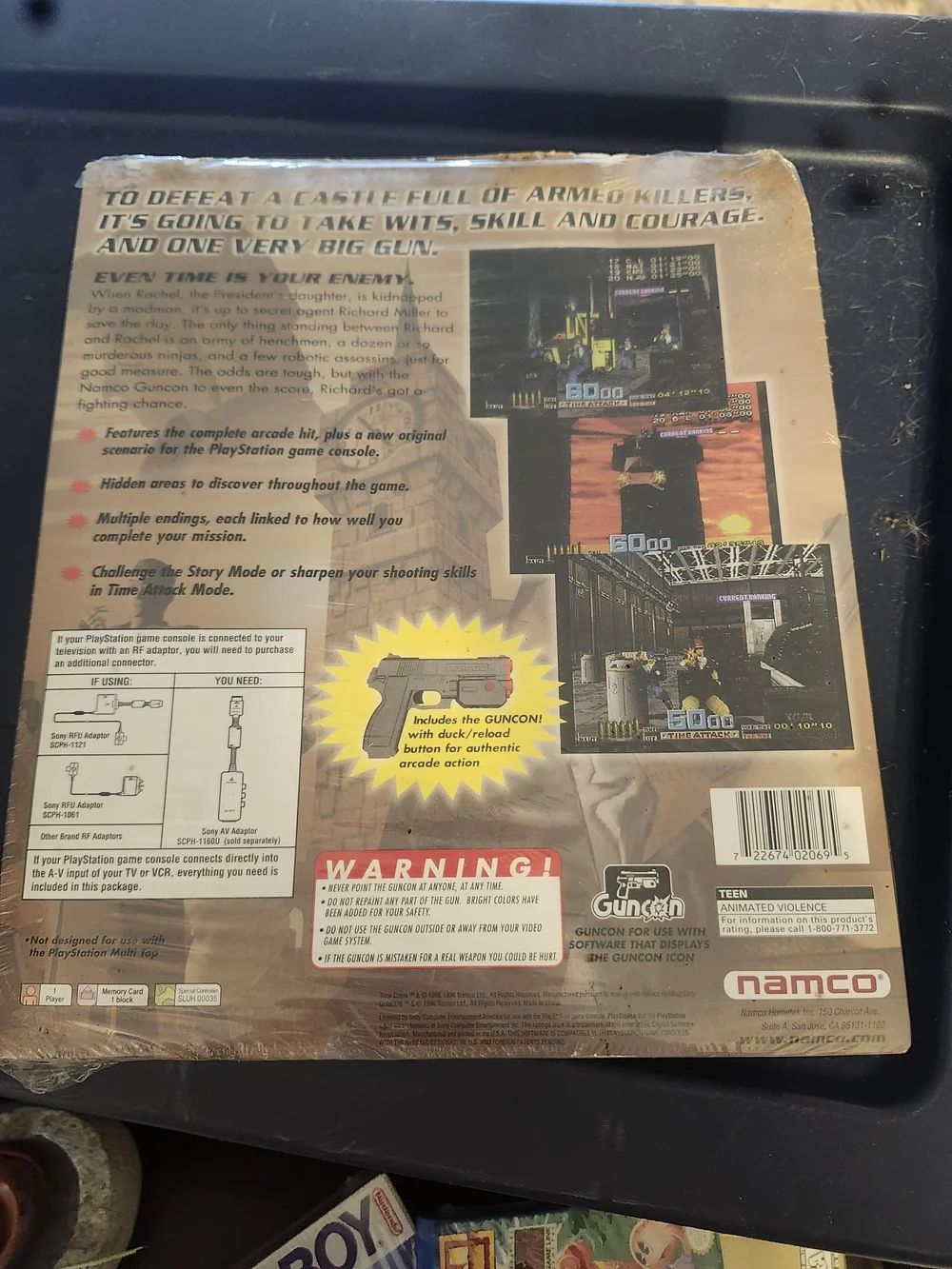 Time Crisis + GunCon for PlayStation – Black/Gray Packaging